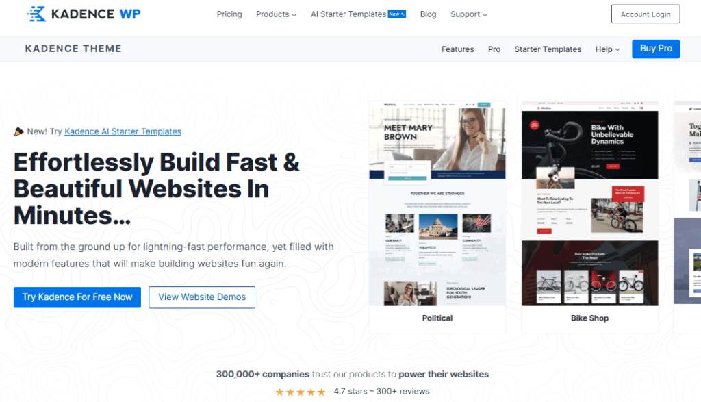 Kadence theme examples