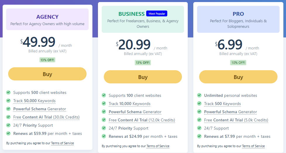 Rank Math free vs pro
