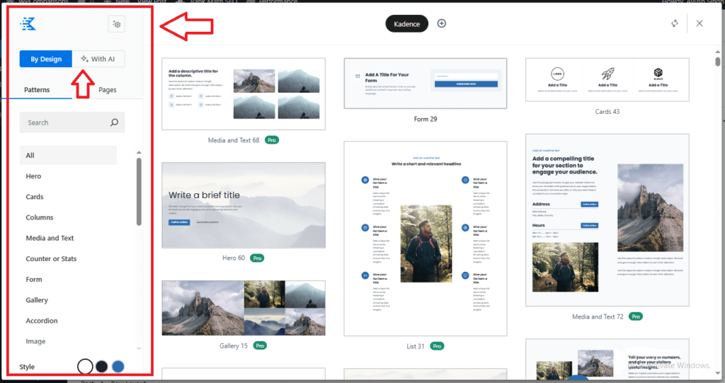 spectra vs kadence block